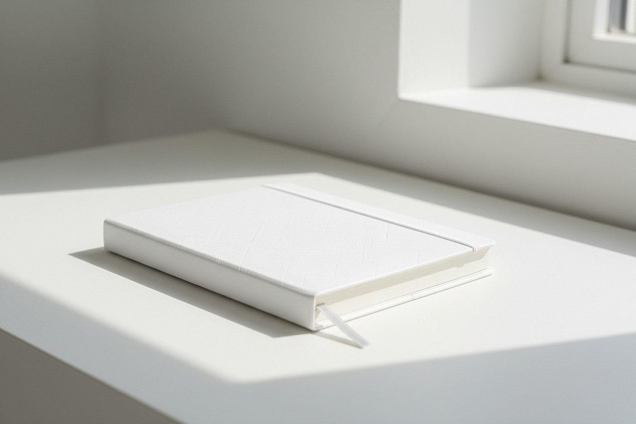 White diary slideshow banner